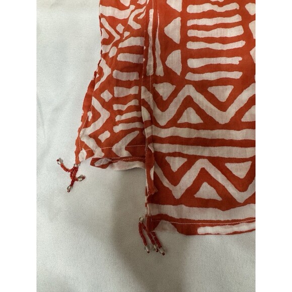 ROBERTA ROLLER RABBIT Lightweight V-Neck Pullover Tunic Shirt Orange Size Medium - Picture 7 of 10